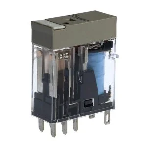 Omron - G2R-2-SN 12VDC (S)  Relay, plug-in, 8-pin, DPDT, 5 A, mech & LED indicators, label facility, 12 VDC