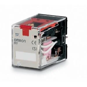 Omron - MY2IN 12VAC (S) Röle, Takılabilir, 8 Pinli, DPDT, 10A, Mekanik ve LED Göstergeler, Kilitlenebilir Test Butonu, Etiket Özelliği